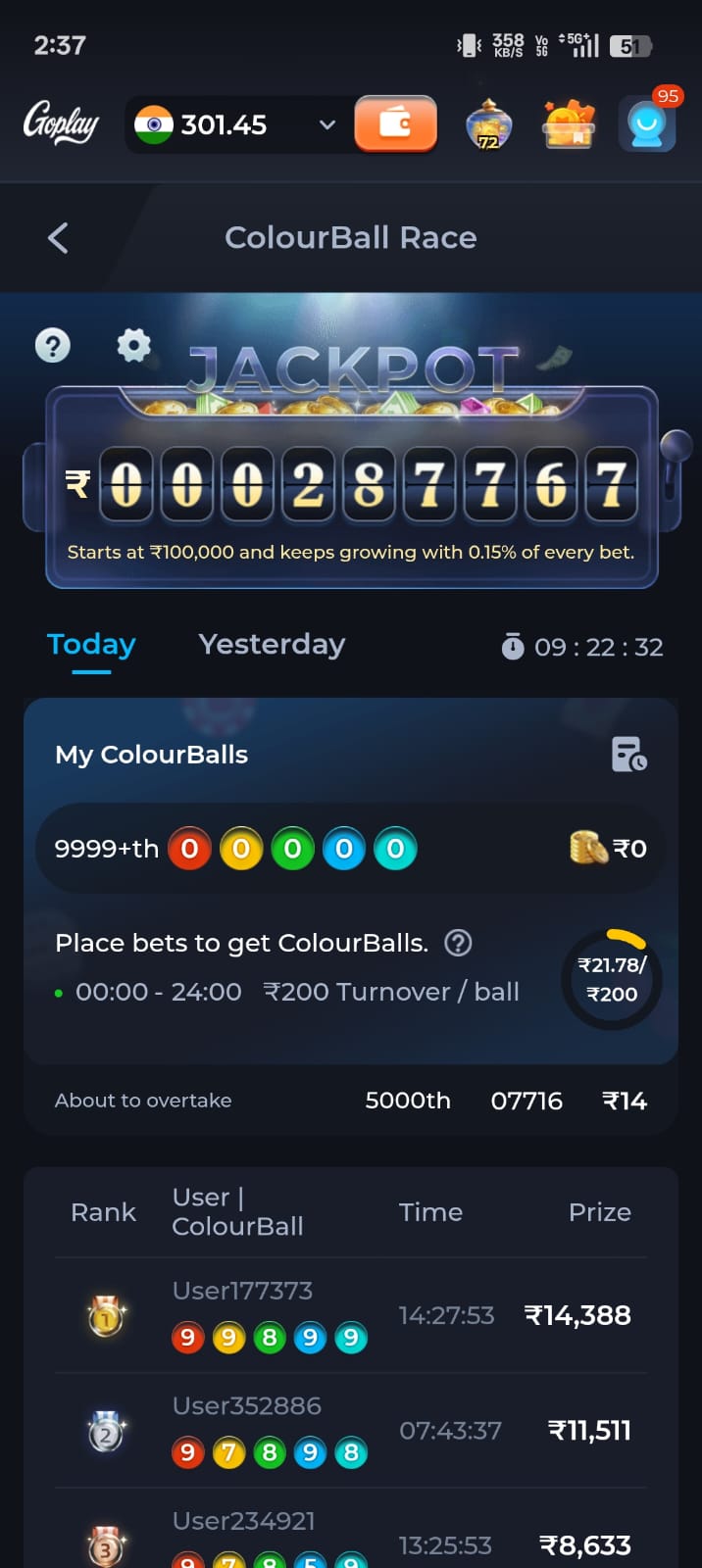 GoPlay App 2026 interface with live scores and fantasy cricket features